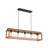 5 - Light Farmhouse Kitchen Island Rectangular Wooden Chandelier