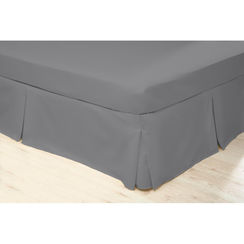 200 TC 50/50 Percale Polycotton Tailored Bed Skirt, Double (4'6), Grey