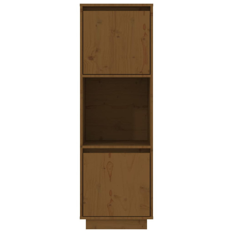 Highboard 38X35x117 Cm Solid Wood Pine, Honey Brown