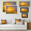 «Yellow Tulips Field On Mystic Sunrise», reproduction sur toile flottante-1618608204-1618608207
