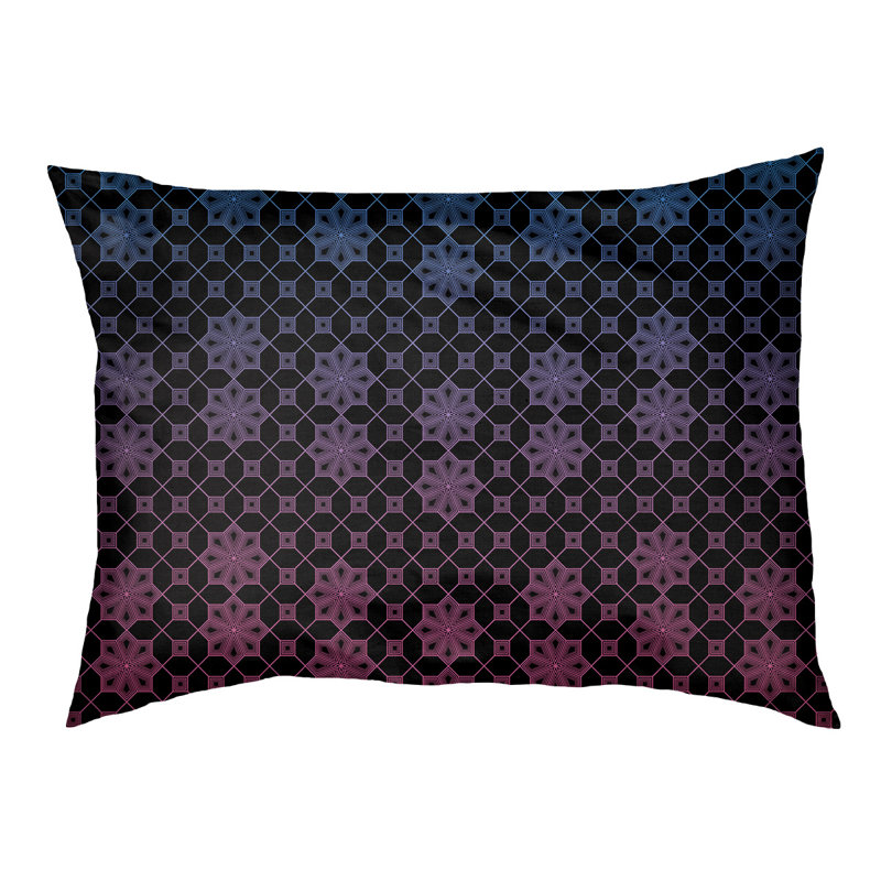 Coussin pour chien Byrge, Bleu / Rose, Moyen (l 29,5 po x P 19,5 po x H 9,5 po)