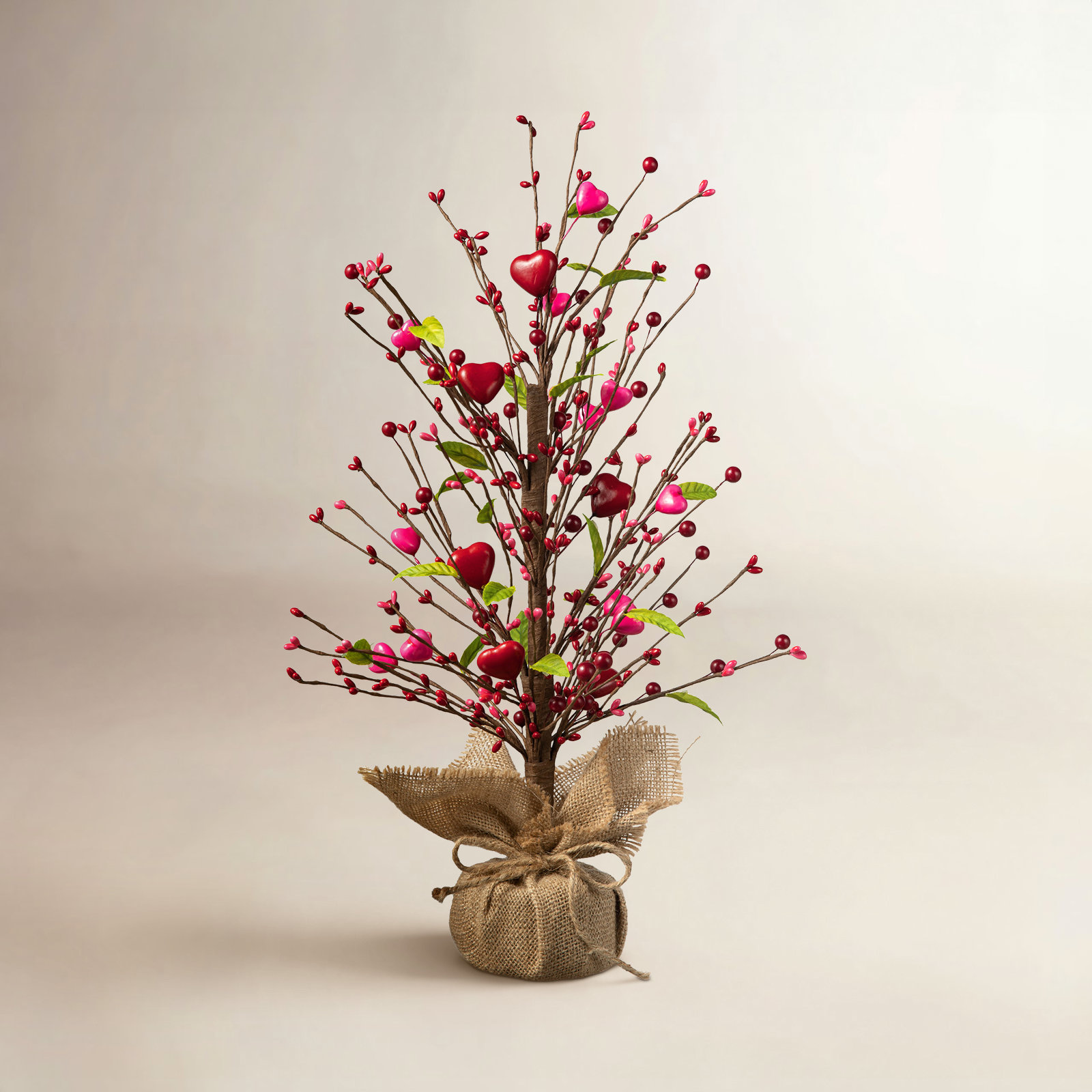 Montclair Berry Heart Tabletop Tree