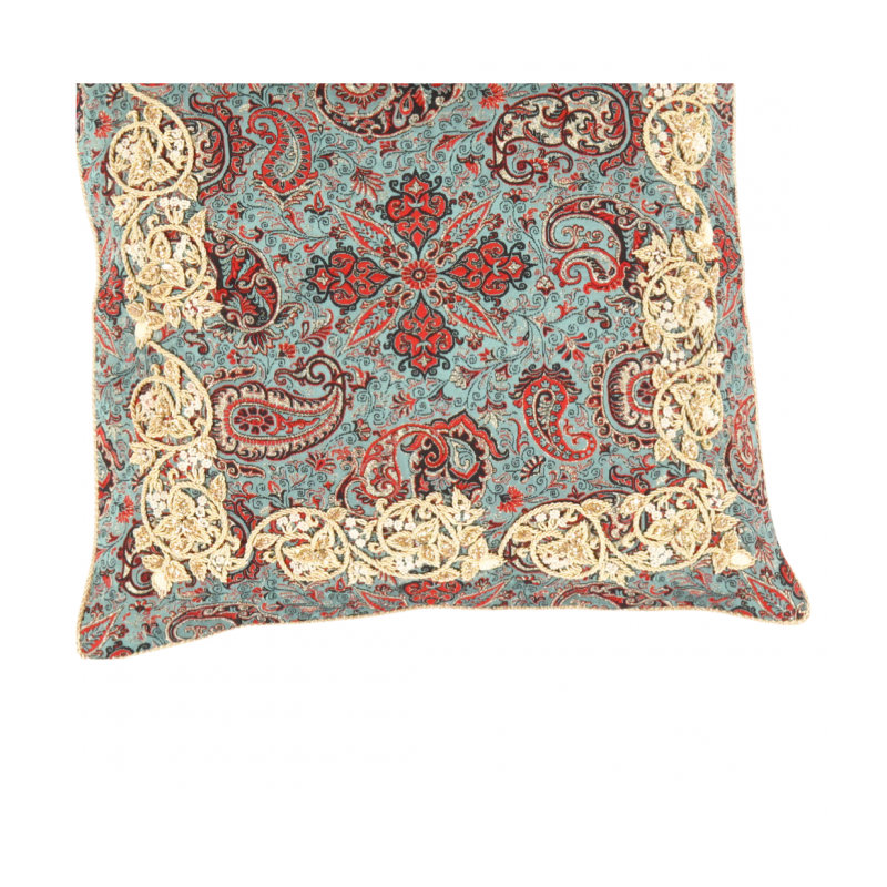 Square Pillow Cover & Insert, Buccaneer Paisley, 20"H x 20"W