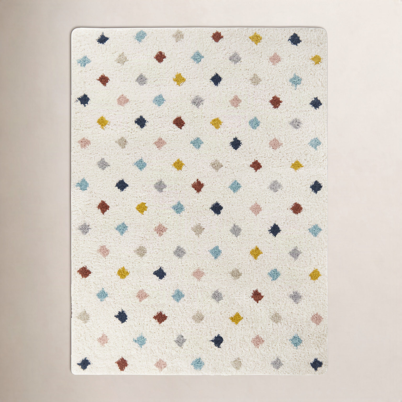Bartucca Diamond Shag Area Rug, Runner 2'7" x 7'