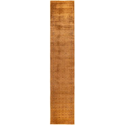 Overdyed One-of-a-Kind 2' 9" X 14' 5" Hand Knotted Area Rug