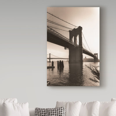 Avisha 'Brooklyn Bridge 2' Photographic Print on Wrapped Canvas