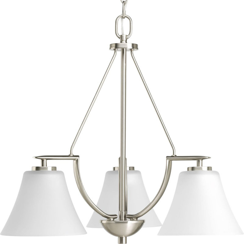 Karla 3 - Light Dimmable Classic / Traditional Chandelier, Brushed Nickel
