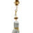 9" Long Acrylic Drop with Polyester Tassel Hanging Ornaments - Set of 12 - Clear/Silver
