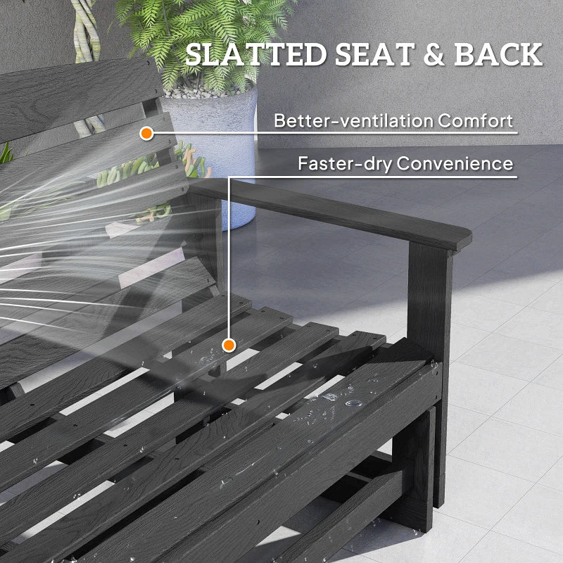 Banc oscillant et causeuse Loveseat, Noir