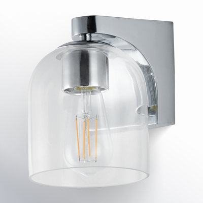 Single Transparent Dimmable Bath Sconce