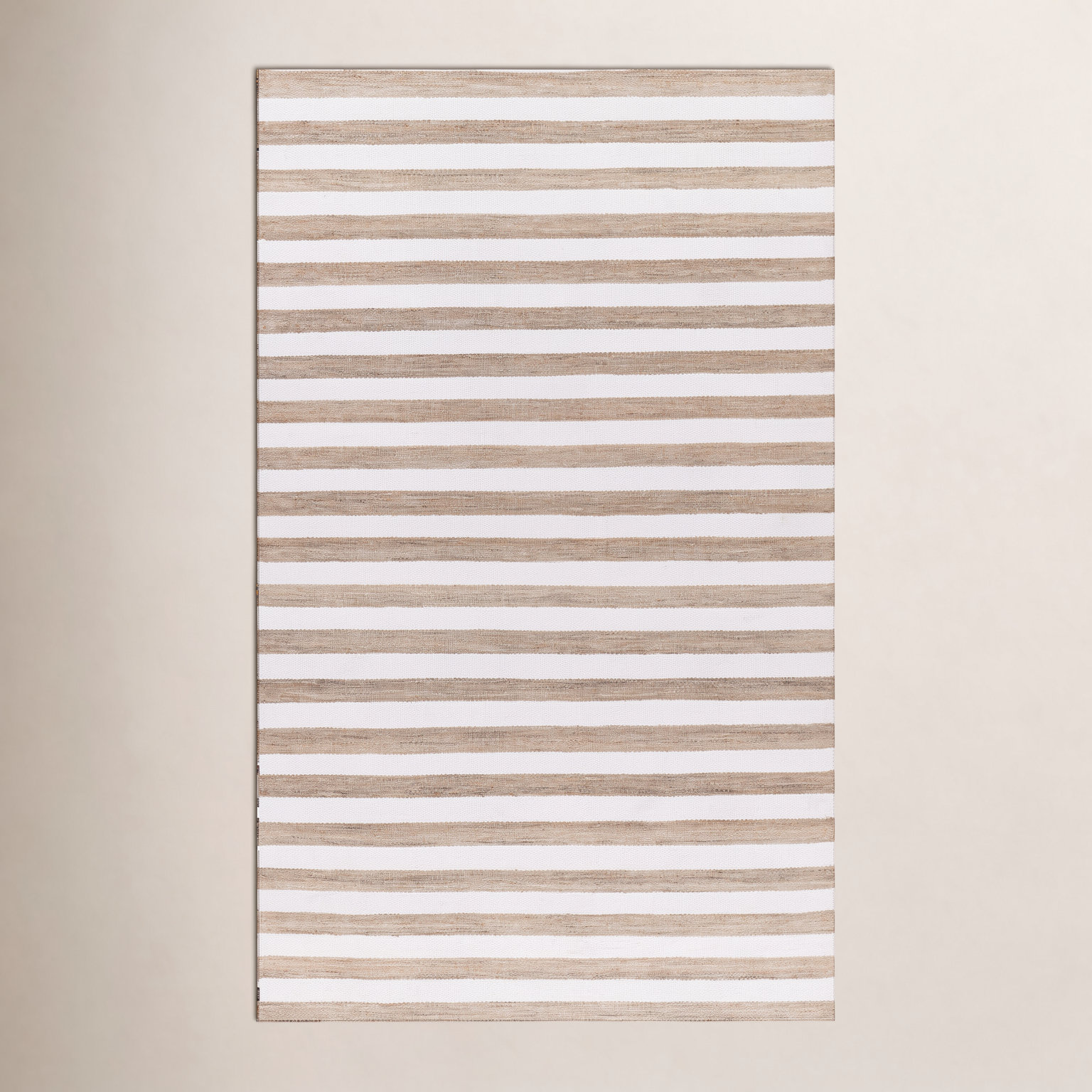 Rockaway Brown Hand-Woven Striped Outdoor Rug, 8' X 10'
