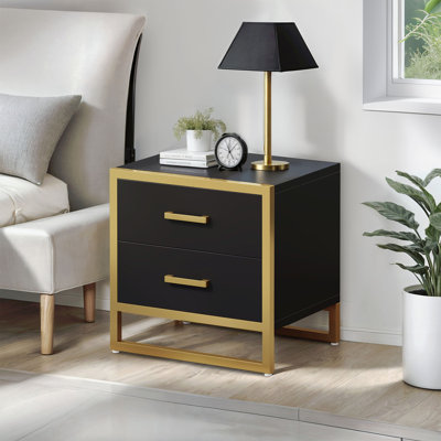 Anvie 2 - Drawer Nightstand in Black