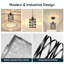 Luminaire suspendu cylindrique noir mat à 3 lumières Nohelia