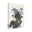 «Squirrel Bird Keeper and Blue Acorns», impression sur toile tendue-33421669