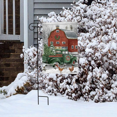 Drapeau de Noël à la ferme