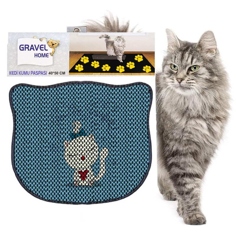 Durable Cat Litter Mat, 15.7 x 19.7 inches | 50% PVC / 50% Polyester, Machine Washable & Vacuum Friendly | Perfect for Easy Cleanup, Non-Slip Design to Keep Your Home Clean & Fresh, Ideal for Pet Owners