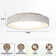 Rustic 18" Dstressed White Drum LED Flush Mount Ceiling Light