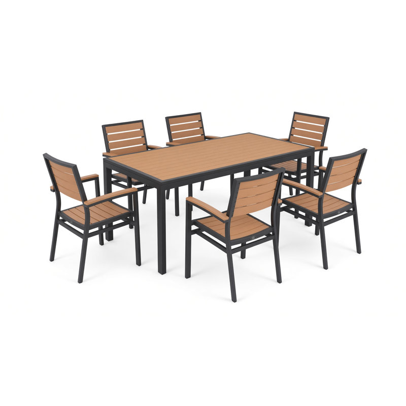 Table de salle à manger en teck H&D Patio 36 po x 60 po