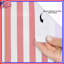 Pink Vertical Stripes Shower Curtains Extra Long-992161273