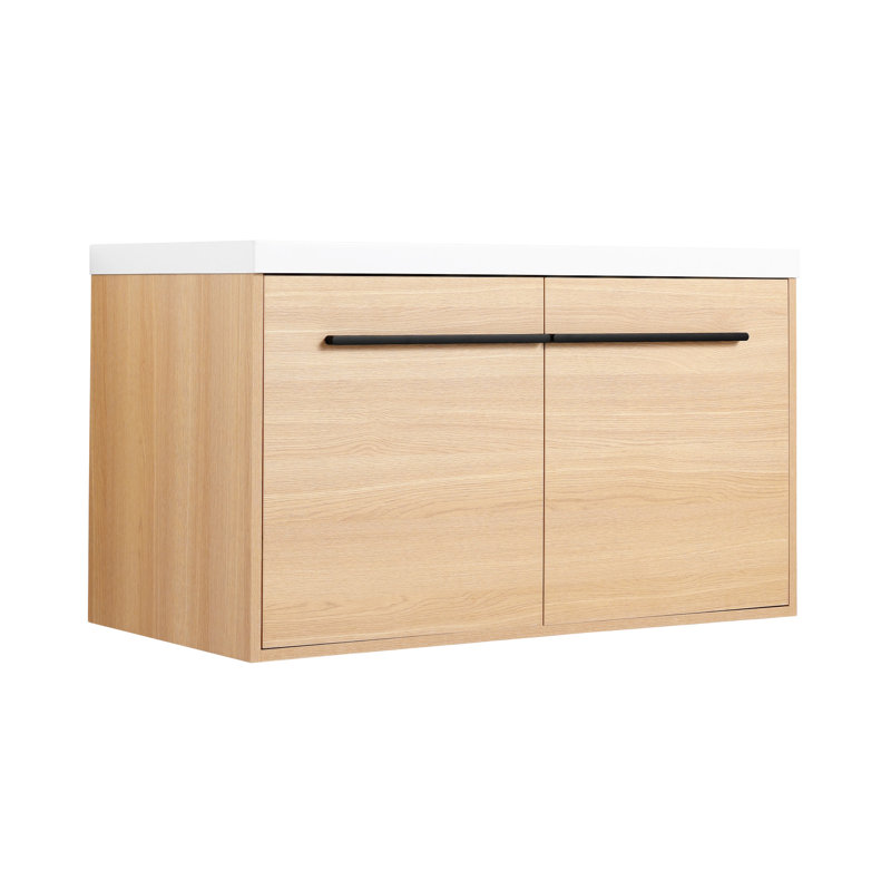 Bathroom Vanity With Resin Countertop Sink