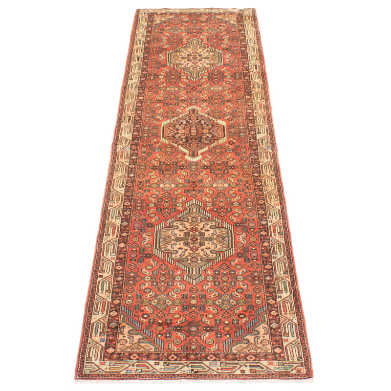 One Of Kind Handmade Anatolian Vintage Red Rug 2'10" x 9'11"