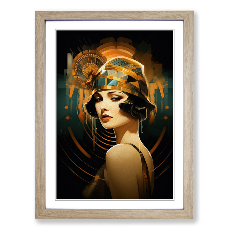 Single Picture Frame Print on Wood, Oak Framed, 46cm H x 34cm W