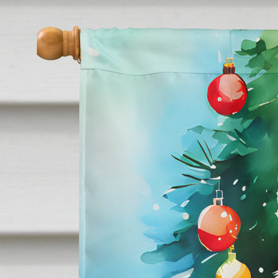Drapeau de Noël Husky sibérien