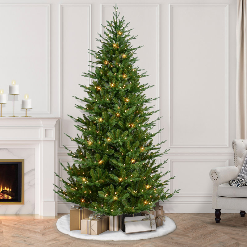 7.5' Lighted Artificial Spruce Christmas Tree