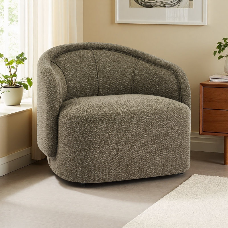 Fauteuil d'appoint incurvé, Vert