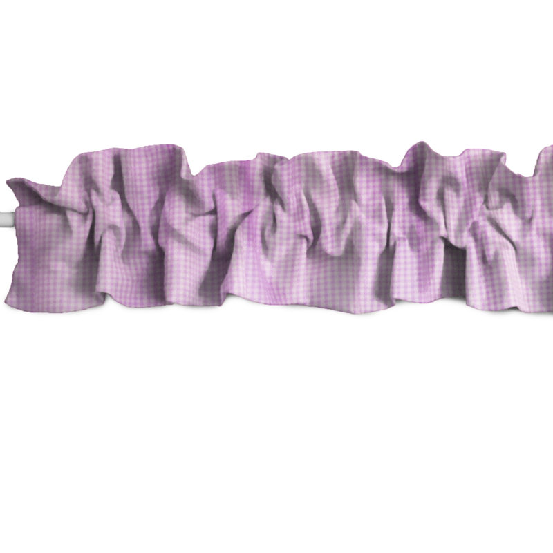 Cantonnière à carreaux Gingham, Rose, L 58 po x L 5 po