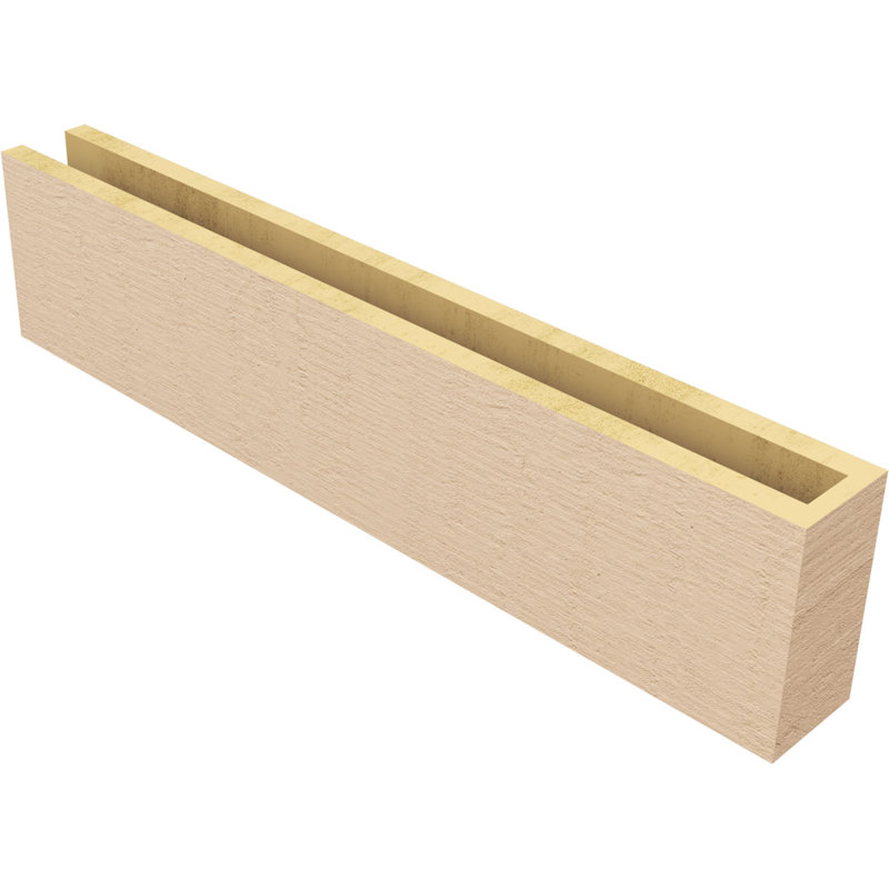Block Woodgrain TimberThane Rafter Tail, Primed Tan, 8" H x 36" W x 4" D