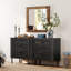 Buffet avec rangement, meuble de cuisine, noir-748325666
