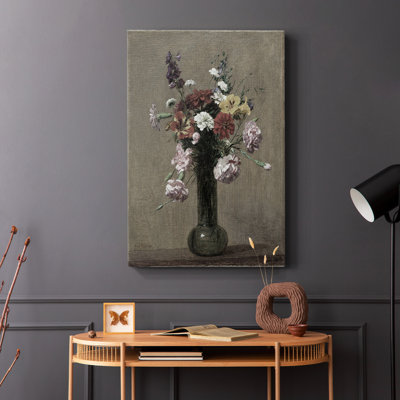 Vintage Floral Print LII -Gallery Wrapped Cavas