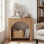 Table de bout 27,56 "en arche de style campagnard, table d'appoint moderne avec tablette de rangement ouverte pour le salon, ensemble de 2-129912494