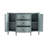 3-Drawer, 2-Door Distressed Blue Wood Credenza_Sideboard