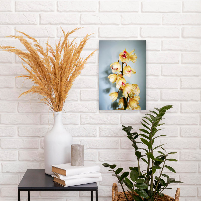 Contemporary Art Elegant Organic Abstract Orchid Nature Tropical Wall Art by Angelo Cerantola - Wrapped Canvas Print