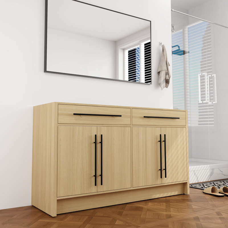 60'' Double Bathroom Vanity Base Without Top