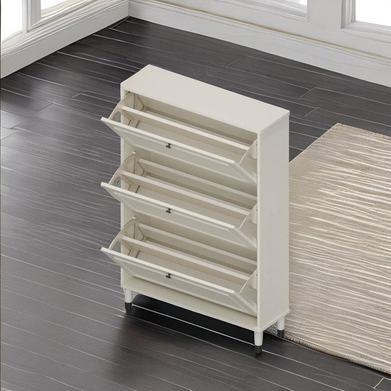 3 Flip Drawers Shoe Cabinet
