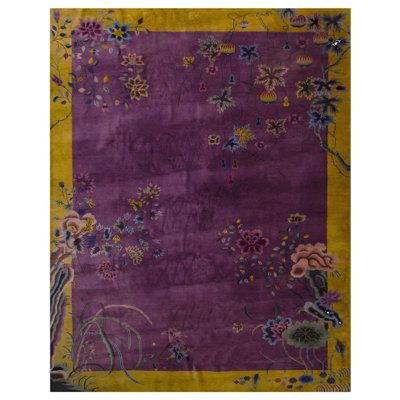 Tapis en laine antique mauve / mauve lavande