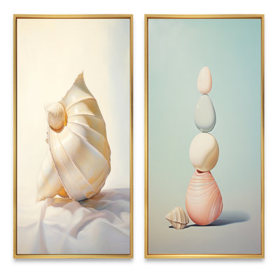 «Seashell Minimalist Gems», 2 pièces