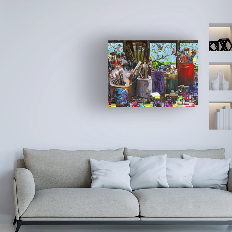 Art mural sur toile tendue - Julie Pace Hoff «Art Studio», décoration murale pour le salon, la chambre à coucher ou le bureau - 24 x 32