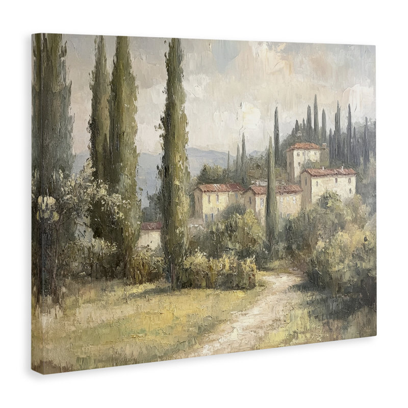 Villa cachée dans une toile, conception de Petal Prints Design, H 16 po x l 20 po