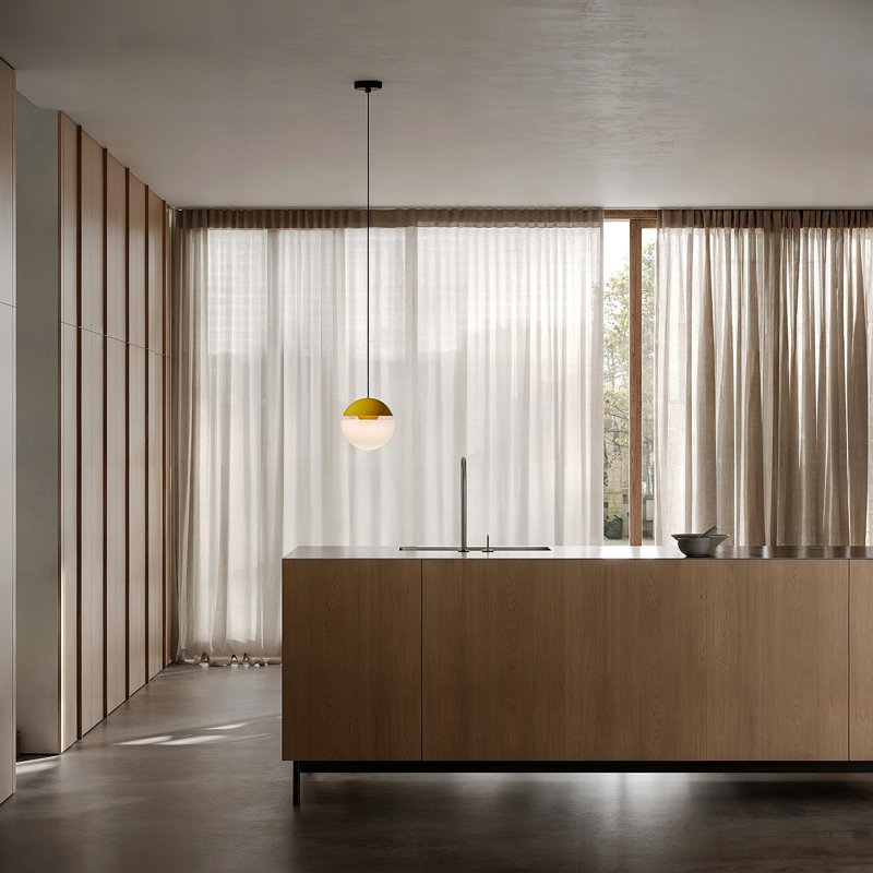 Cora Pendant Light, Mustard, White
