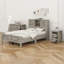 Ensemble de chambre à coucher 3 pièces avec lit plateforme, table de chevet et commode Farmhouse-69918004