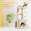 Petit arbre à chat pour chat d'intérieur, tour de chat moyenne avec jouet pour chat interactif, condo pour chat 32,7 po avec brosse auto-toilettée, griffoir naturel pour chat, boules pendantes pour petits et moyens chats-1401824468