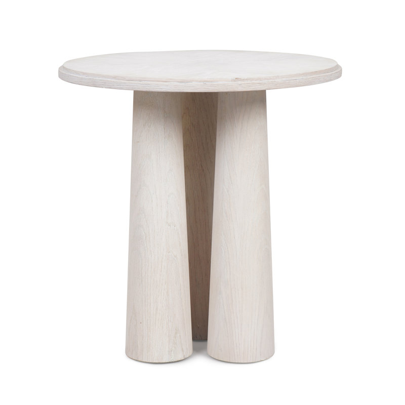 Table de bout Bantry - blanc délavé, Blanc