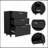 MultisStorage Cabinet 35" H, Three Drawers, Four Wheels, Black