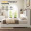 Cadre de lit double en bois Tryston Sherell, blanc-1351002022-1344555896