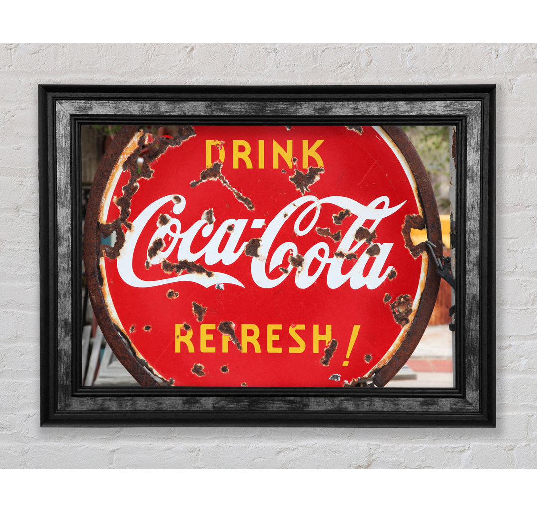 Trink Coca Cola - Einzelner Bilderrahmen Typografie