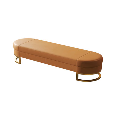 Lilliemai Genuine Leather Upholstered Storage Bench